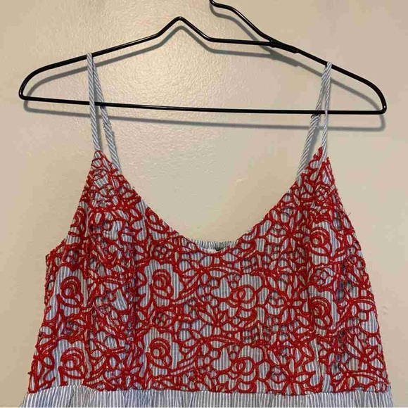 Red and White Women's Dress - Picture 3 of 5